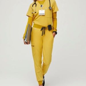 Light Gold Figs Jogger Bottoms